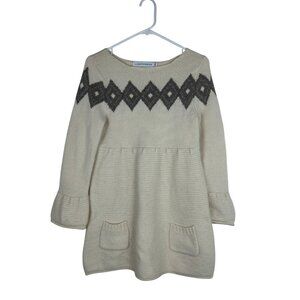 J.Davidsson Women's Icelandic Lambswool & Angora Blend Beige Sweater Dress S